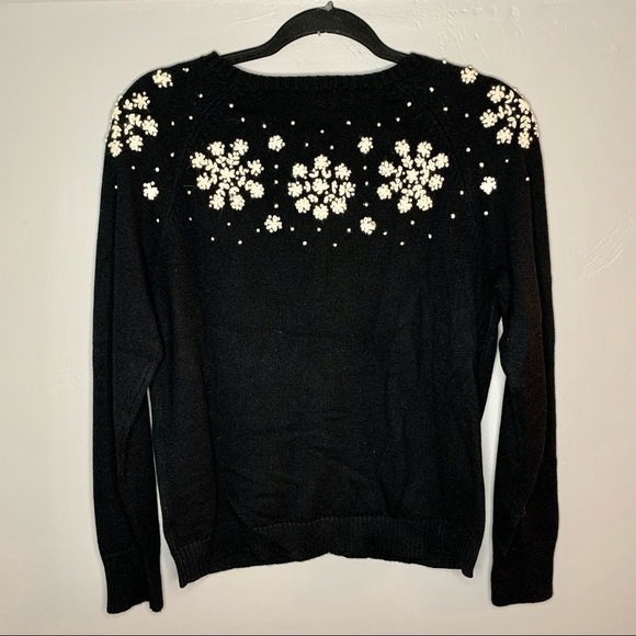 Vintage Eddie Bauer Snowflake Holiday Cardigan Sweater - Picture 3 of 5